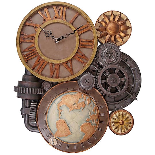 Design Toscano 25&#x22; Gears of Time Sculptural Wall Clock